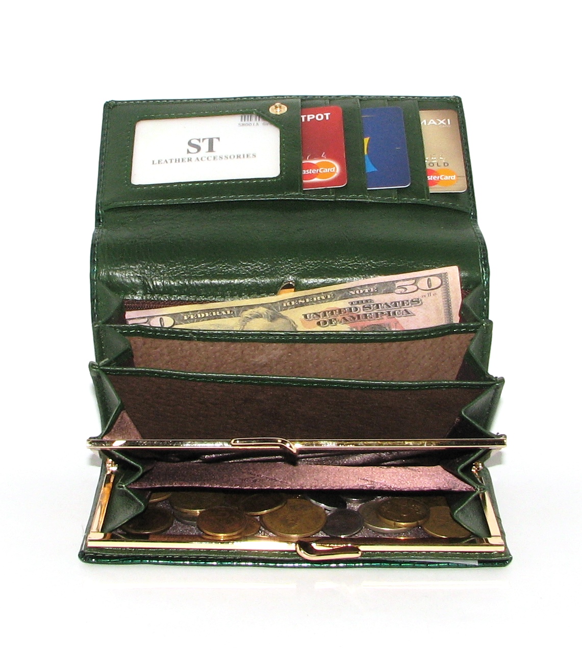 Кошелек женский ST S8001A Green Кошелек женский ST S8001A Green